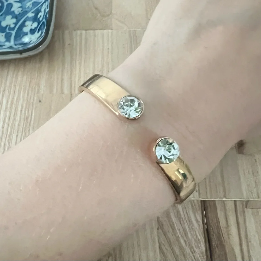 Kate spade New York rose gold tone hinged fashion cuff bracelet